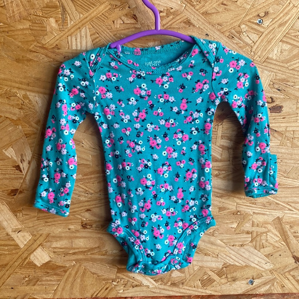 Floral Long Sleeve Onesie